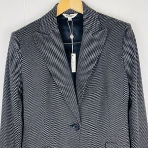 NWT Knit Patterned Single Button Blazer Max Studio size Small